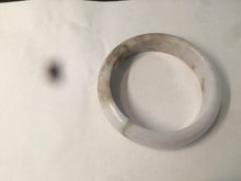 Load image into Gallery viewer, 55mm type A 100% Natural light purple white Jadeite Jade bangle AM1
