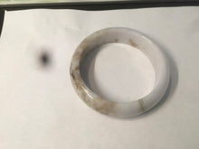 Load image into Gallery viewer, 55mm type A 100% Natural light purple white Jadeite Jade bangle AM1
