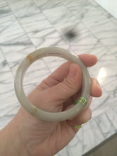 Load image into Gallery viewer, 58.5mm certified 100% natural green/yellow  jadeite jade bangle AE44-8521
