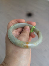 Load image into Gallery viewer, 58.5mm certified 100% natural green/yellow  jadeite jade bangle AE44-8521

