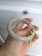Load image into Gallery viewer, 58.5mm certified 100% natural green/yellow  jadeite jade bangle AE44-8521
