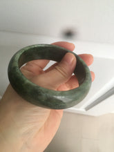 Load image into Gallery viewer, 60.5mm 100% Natural dark green/black nephrite Jade(碧玉)  bangle HF17
