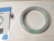 Load image into Gallery viewer, 55.7mm certified 100% natural sunny green/white jadeite jade bangle AQ29-1420
