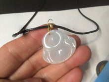 Load image into Gallery viewer, Certified 100% Natural white happy buddha jadeite Jade pendant necklace AF42-7363
