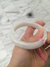 Load image into Gallery viewer, 55.9mm Certified Type A 100% Natural white Jadeite Jade bangle Q11-6212
