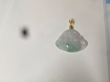 Load image into Gallery viewer, Certified 100% Natural sunny green/white/light purple happy buddha jadeite Jade pendant necklace X110-3-7354
