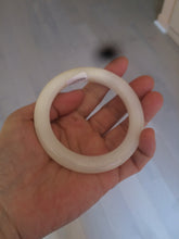 Load image into Gallery viewer, 55mm Certified 100% Natural white nephrite Jade bangle HT18-7872
