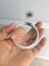 Load image into Gallery viewer, 49mm Certified Type A 100% Natural green purple oval Jadeite Jade bangle AM6-4137
