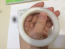 Load image into Gallery viewer, 55mm Certified 100% Natural white nephrite Jade bangle HT18-7872

