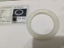 Load image into Gallery viewer, 55mm Certified 100% Natural white nephrite Jade bangle HT18-7872
