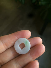 Load image into Gallery viewer, 18-19.6mm Type A 100% Natural sunny green/ light purple/white Jadeite Jade ancient Chinese coin pendant group AT75
