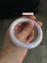 Load image into Gallery viewer, Certified type A 100% size 50-54mm Natural green/white/purple round cut Jadeite bangle with defects group Aj24 group15
