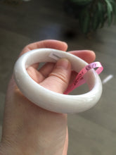 Load image into Gallery viewer, 55mm Certified Type A 100% Natural white/beige Jadeite Jade bangle L52-7215
