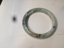 Load image into Gallery viewer, 60.8mm Certified Type A 100% Natural green yellow small flowers Jadeite Jade bangle AQ35-9157

