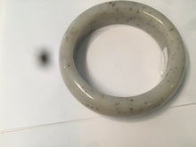 Load image into Gallery viewer, 52.8mm certified 100% Natural beige with black/brown flying dandelions Osmanthus fragrans cake nephrite Jade bangle HT56-5157
