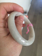 Load image into Gallery viewer, 55.2mm type A 100% Natural green/ white Jadeite Jade bangle Y54
