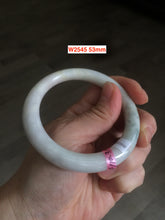 Load image into Gallery viewer, Certified type A 100% size 50-54mm Natural green/white/purple round cut Jadeite bangle with defects group Aj24 group15
