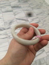 Load image into Gallery viewer, 55.2mm type A 100% Natural green/ white Jadeite Jade bangle Y54
