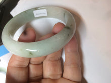 Load image into Gallery viewer, 54.7mm certified 100% natural type A light green/white/brown jadeite jade bangle X116-7753
