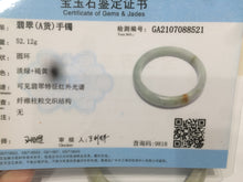 Load image into Gallery viewer, 58.5mm certified 100% natural green/yellow  jadeite jade bangle AE44-8521
