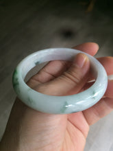 Load image into Gallery viewer, 53.6mm certified 100% natural Type A sunny green purple white jadeite jade bangle AS21-4141
