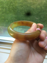 Load image into Gallery viewer, 52.9mm 100% Natural yellow/red/orange/gray Xiu Jade (Serpentine) (The Origin of Life) bangle A30
