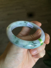 Load image into Gallery viewer, 57.7mm certified type A 100% Natural green/white/purple Jadeite Jade bangle AC44-6203
