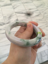 Load image into Gallery viewer, 57.7mm certified type A 100% Natural green/white/purple Jadeite Jade bangle AC44-6203

