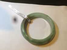 Load image into Gallery viewer, 54.5mm Certified Type A 100% Natural watery light green jadeite jade bangle D61
