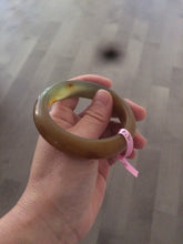 Load image into Gallery viewer, 52.9mm 100% Natural yellow/red/orange/gray Xiu Jade (Serpentine) (The Origin of Life) bangle A30
