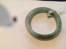 Load image into Gallery viewer, 54.5mm Certified Type A 100% Natural watery light green jadeite jade bangle D61
