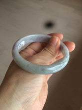 Load image into Gallery viewer, 55.5mm certified Type A 100% Natural light green Jadeite Jade bangle D66-9679
