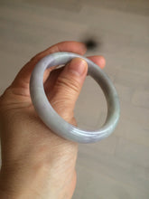 Load image into Gallery viewer, 55.5mm certified Type A 100% Natural light green Jadeite Jade bangle D66-9679
