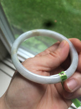 Load image into Gallery viewer, 57.7mm Certified Type A 100% Natural light green/yellow/white Jadeite Jade bangle N61-5752
