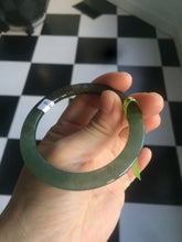 Load image into Gallery viewer, 52mm Certified Type A 100% Natural blue/dark green/black super thin Jadeite Jade bangle X62-7339
