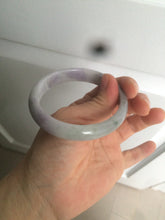 Load image into Gallery viewer, 55.5mm certified Type A 100% Natural light green Jadeite Jade bangle D66-9679
