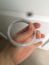 Load image into Gallery viewer, 55.5mm certified Type A 100% Natural light green Jadeite Jade bangle D66-9679
