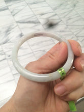 Load image into Gallery viewer, 57.7mm Certified Type A 100% Natural light green/yellow/white Jadeite Jade bangle N61-5752
