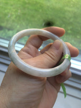 Load image into Gallery viewer, 54.5mm 100% natural Type A green/white/yellow jadeite jade bangle Q21
