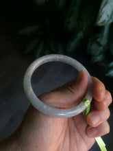 Load image into Gallery viewer, 54.5mm 100% natural Type A green/white/yellow jadeite jade bangle Q21

