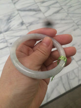 Load image into Gallery viewer, 54.5mm 100% natural Type A green/white/yellow jadeite jade bangle Q21
