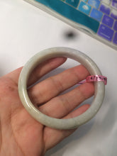 Load image into Gallery viewer, 57.5mm Certified Type A 100% Natural light green Jadeite Jade bangle AQ44
