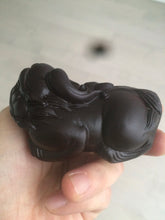 Load image into Gallery viewer, Handmade Craved Real ebony wood(黑檀木) PIXIu desk home decor CB32
