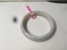 Load image into Gallery viewer, 56.8mm Type A 100% Natural light green/white Jadeite Jade bangle AQ46
