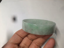 Load image into Gallery viewer, 54.3mm Certified Type A 100% Natural apple green thin jadeite jade bangle AQ47-8070
