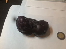 Load image into Gallery viewer, Handmade Craved Real ebony wood(黑檀木) PIXIu desk home decor CB32
