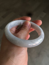 Load image into Gallery viewer, 58.3mm certified Type A 100% Natural green/white/super light purple Jadeite bangle AF70-9555
