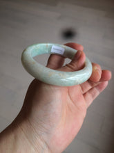 Load image into Gallery viewer, 55.6mm 100% natural certified sunny green/white jadeite jade bangle W81-3323
