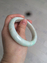 Load image into Gallery viewer, 55.6mm 100% natural certified sunny green/white jadeite jade bangle W81-3323
