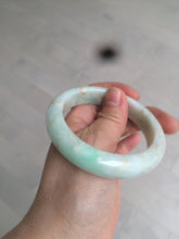 Load image into Gallery viewer, 55.6mm 100% natural certified sunny green/white jadeite jade bangle W81-3323
